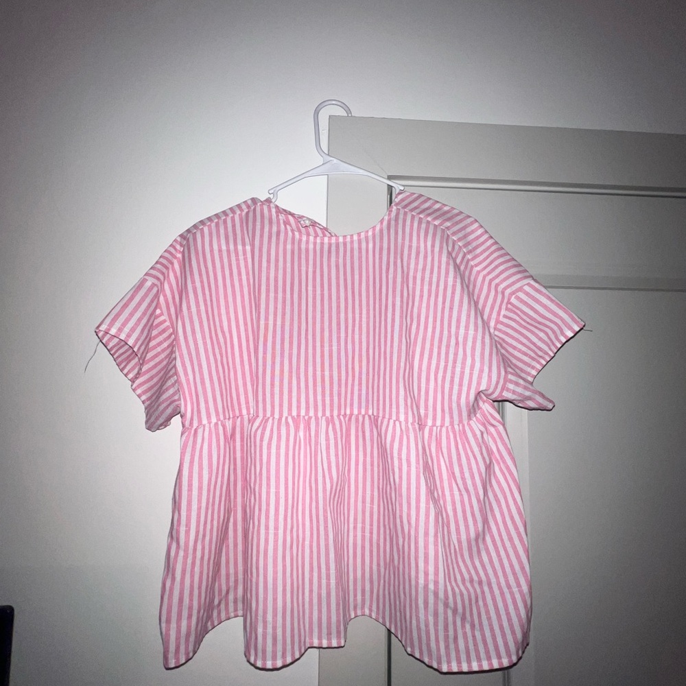 Pink Striped Top